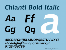 Chianti Bold Italic mfgpctt-v1.87 Jan 31 1997 Font Sample