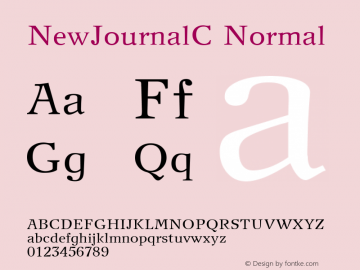 NewJournalC Normal 1.0 Thu Feb 15 15:12:00 1996 Font Sample