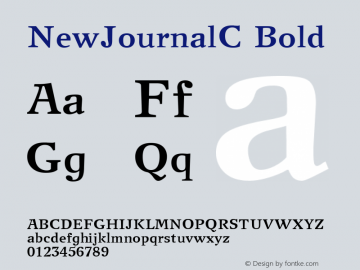 NewJournalC Bold 1.0 Thu Feb 15 15:05:33 1996 Font Sample