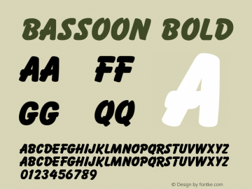 Bassoon Bold 1.0 Tue Nov 17 22:16:49 1992 Font Sample