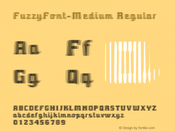 FuzzyFont-Medium Regular None Font Sample