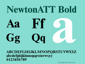 NewtonATT Bold TrueType Maker version 3.00.00图片样张