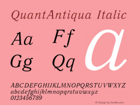 QuantAntiqua Italic 001.001图片样张