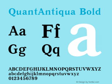QuantAntiqua Bold 001.001 Font Sample