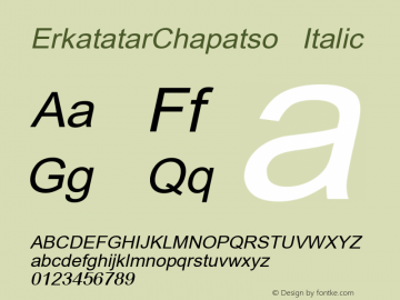 ErkatatarChapatso Italic Version 2.90图片样张