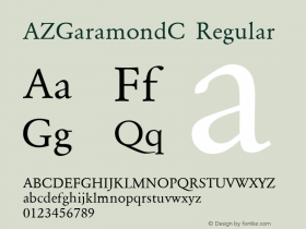 AZGaramondC Regular 001.010图片样张