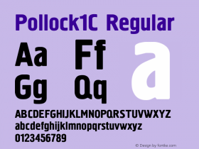 Pollock1C Regular OTF 1.0;PS Version 1.0;Core 116;AOCW 1.0 161 Font Sample