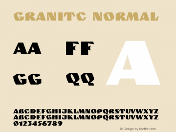 GranitC Normal 1.0 Thu Feb 15 09:49:30 1996 Font Sample