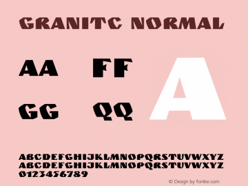 GranitC Normal 1.0 Thu Feb 15 09:49:30 1996 Font Sample