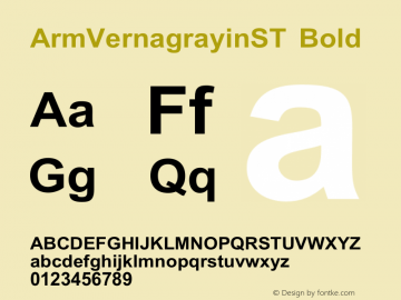 ArmVernagrayinST Bold OTF 2.900;PS 002.009;Core 1.0.29 Font Sample