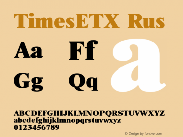 TimesETX Rus 1.0 Tue Oct 19 19:12:35 1993 Font Sample