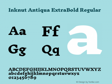 Inknut Antiqua ExtraBold Regular Version 1.002图片样张