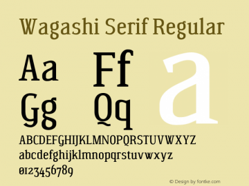 Wagashi Serif Regular Version 001.000图片样张