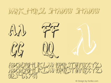 Dark Horse Shadow Shadow 1 Font Sample