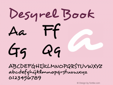 Desyrel Book Version 2.0 Font Sample