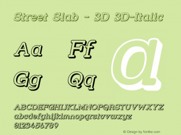 Street Slab - 3D 3D-Italic Version 001.000图片样张