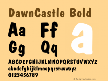 DawnCastle Bold v1.00 Font Sample