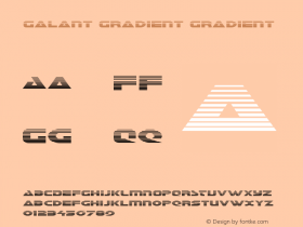 Galant Gradient Gradient Version 3.0; 2015 Font Sample