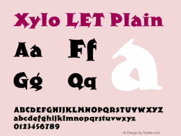 Xylo LET Plain 1.0 Font Sample
