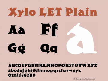 Xylo LET Plain 1.0 Font Sample