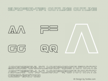 Eurofighter Outline Outline Version 1.0; 2015 Font Sample