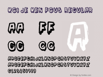 Moi je men fous Regular Version 1.000 Font Sample