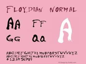 Floydian Normal 1.0 Fri Sep 08 19:33:24 1995 Font Sample