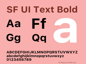 SF UI Text Bold 11.0d45e1--BETA Font Sample