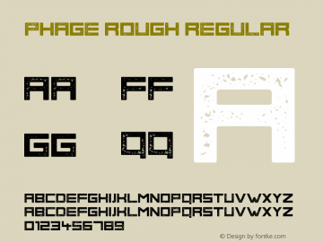 Phage Rough Regular Version 1.00 June 14, 2015, initial release图片样张