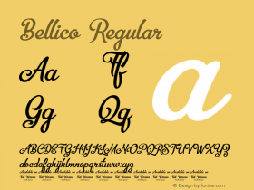 Bellico Regular 1.000 Font Sample