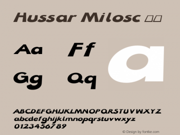 Hussar Milosc 粗体 Version 1.02图片样张