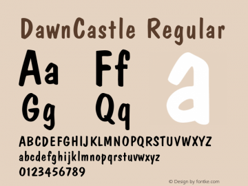DawnCastle Regular 001.003 Font Sample