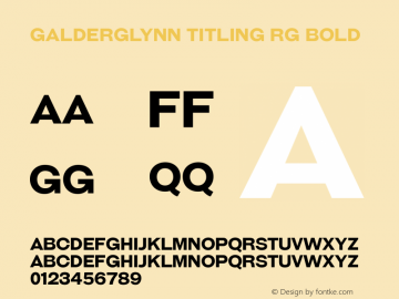 Galderglynn Titling Rg Bold Version 1.201 Font Sample