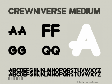 Crewniverse Medium Version 001.000 Font Sample