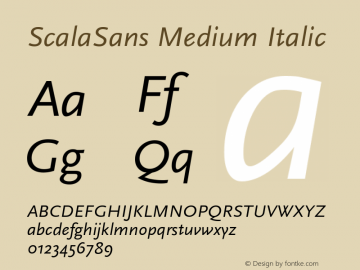 ScalaSans Medium Italic 001.000图片样张