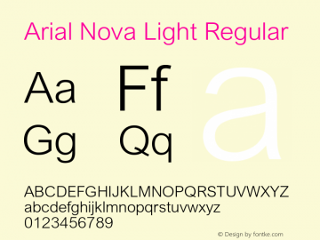 Nova Font,Arial Nova Font,ArialNova-Light Font|Arial Nova Light Version 1.00 Font-TTF Font/Sans-serif Font-Fontke.com