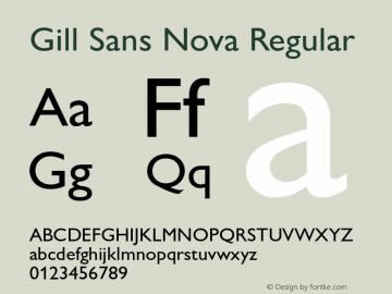 Gill Sans Nova Regular Version 1.01图片样张