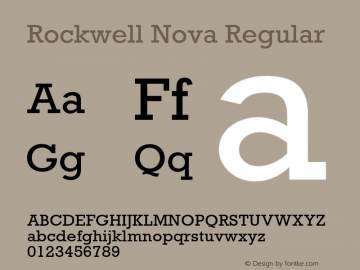 Rockwell Nova Regular Version 1.01图片样张