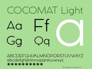 COCOMAT Light Version 2.001 Font Sample