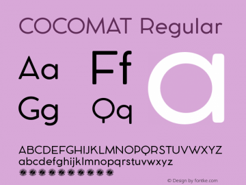 COCOMAT Regular Version 2.001 Font Sample