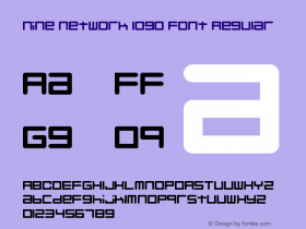 Nine Network logo font Regular Version 1.0图片样张