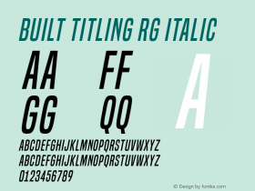 Built Titling Rg Italic Version 1.000图片样张