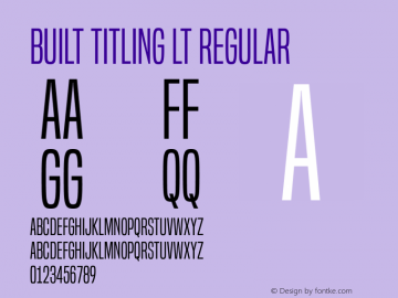 Built Titling Lt Regular Version 1.000 Font Sample