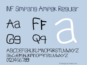 INF Simpang Ampek Regular Version 1.00 June 21, 2015, initial release Font Sample