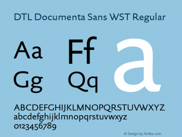 DTL Documenta Sans WST Regular Version 002.001图片样张