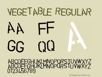 Vegetable Regular 2 Font Sample