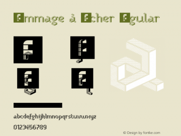 Hommage à Escher Regular Version 1.0 Font Sample