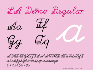 LA Demo Regular Version 1.000;PS 001.001;hotconv 1.0.56 Font Sample