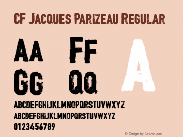 CF Jacques Parizeau Regular Version 1.00 2015 Font Sample