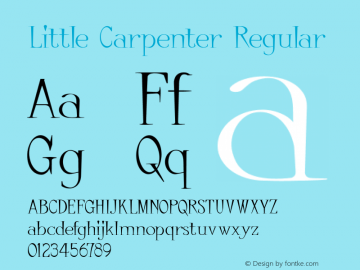 Little Carpenter Regular Version 1.0 Font Sample